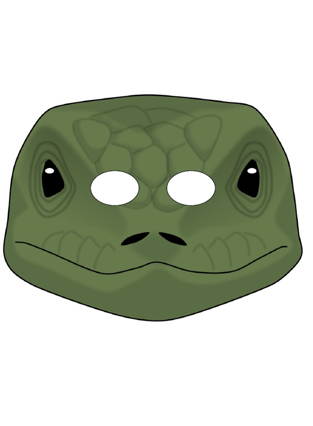 çocuklar için hazır kağıttan Yılan maskesi şablonu